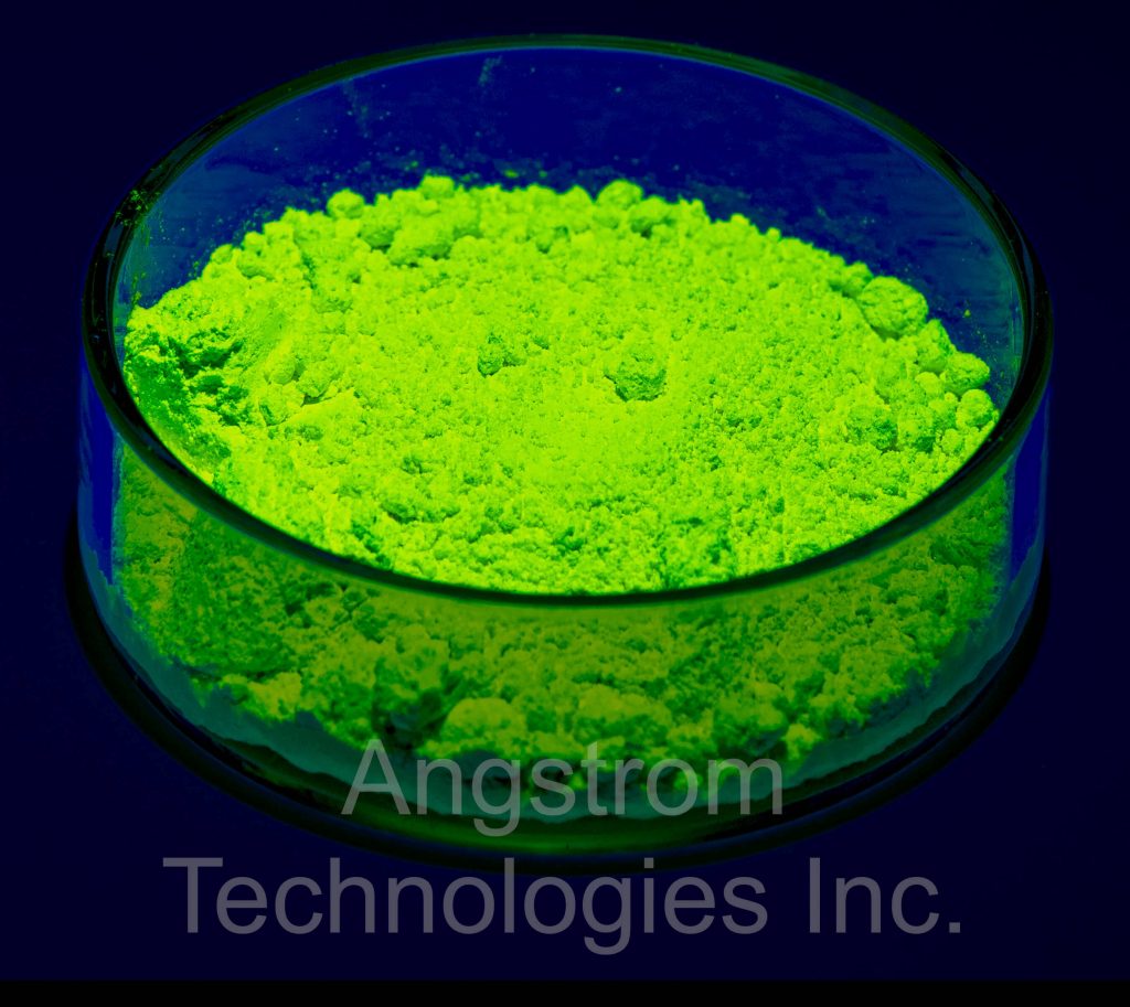 Light green powder in UV Light 3